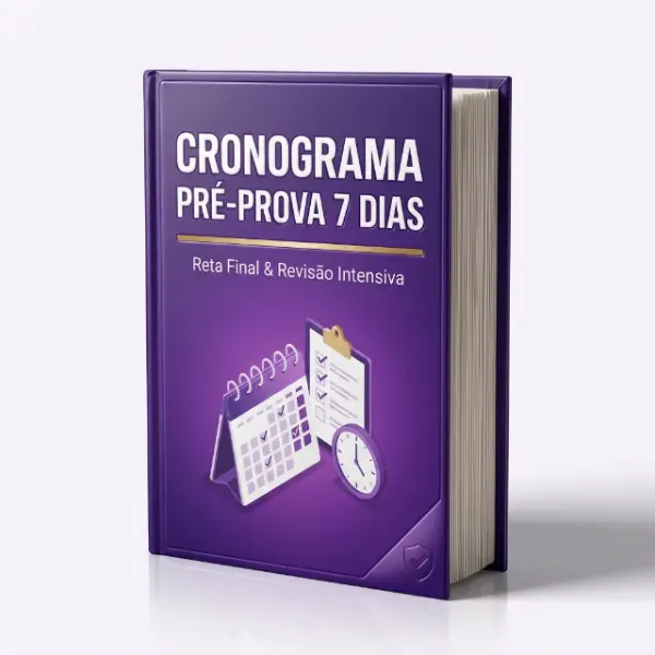 Capa do bônus Cronograma Pré-Prova de 7 Dias